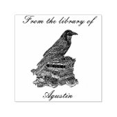 Crow Automatic Stamp In The Library Zelfinktende Stempel (Design)