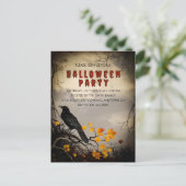 Crow & Autumn verlaat Halloween Briefkaart (Staand voorkant)