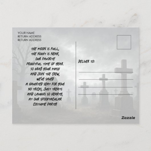  Crow & Autumn verlaat Halloween Briefkaart (Achterkant)