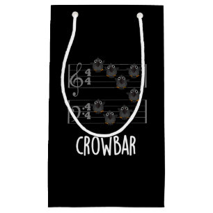 Crow Bar Funny Music Bird Pun Dark BG Klein Cadeauzakje