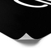 Crow Bar Funny Music Bird Pun Dark BG Poster (Hoek)