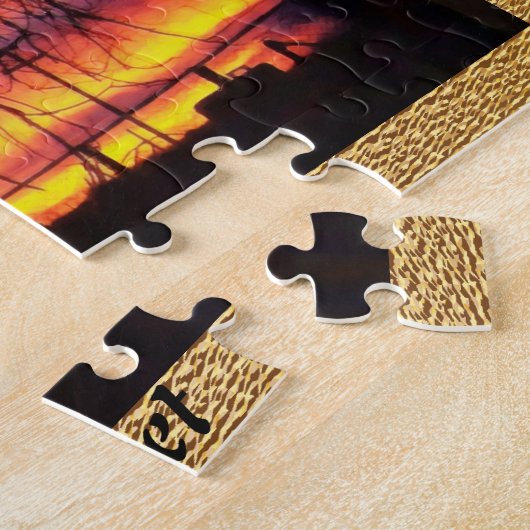 Crow bij Sunset Legpuzzel (Zijkant)