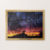 Crow bij Sunset Legpuzzel (Horizontaal)