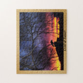 Crow bij Sunset Legpuzzel (Verticaal)