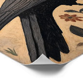 Crow Bird Abstract schilderij Poster (Hoek)