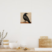 Crow Bird Abstract schilderij Poster (Keuken)