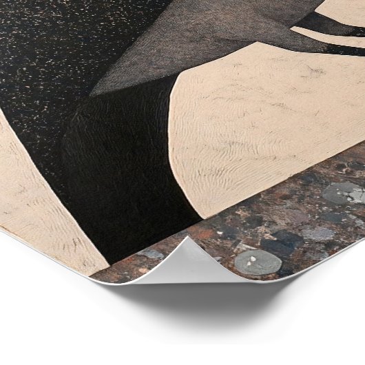 Crow Bird Abstract schilderij Poster (Hoek)