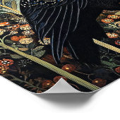Crow Bird Abstract schilderij Poster (Hoek)