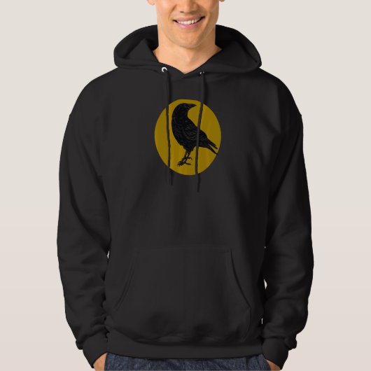 Crow Birds Sunset Bird Silhouette Hoodie (Voorkant)
