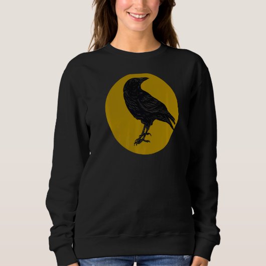 Crow Birds Sunset Bird Silhouette Trui (Voorkant)