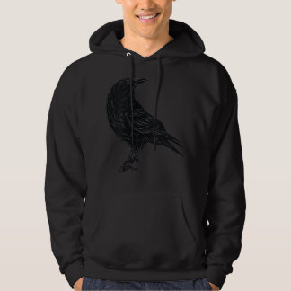 Crow Blackbird Raven Silhouette Bird Hoodie