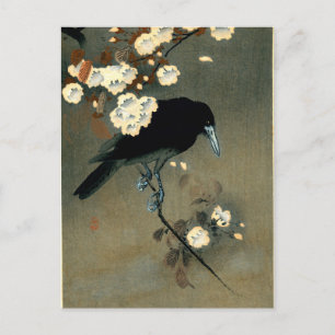 Crow & Blossom van Ohara Koson (1910) Briefkaart