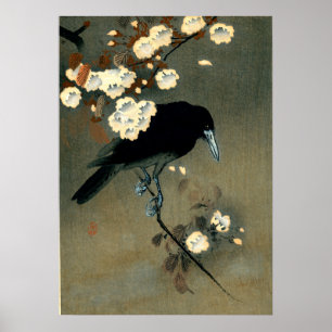 Crow & Blossom van Ohara Koson (1910) Poster