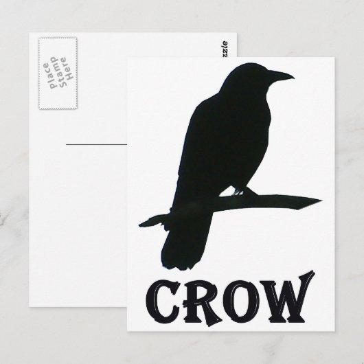 Crow Briefkaart (Voorkant / Achterkant)