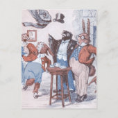 Crow & Bunnies hebben thee Briefkaart (Voorkant)