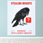 Crow Business Intelligence Analist Canvas Afdruk (Insitu (Houten vloer))