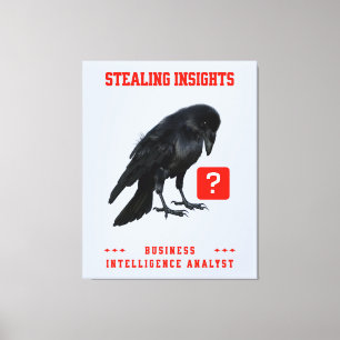 Crow Business Intelligence Analist Canvas Afdruk