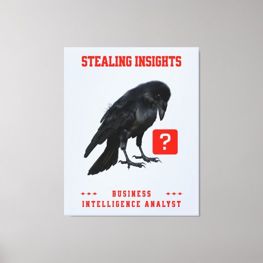 Crow Business Intelligence Analist Canvas Afdruk (Voorkant)