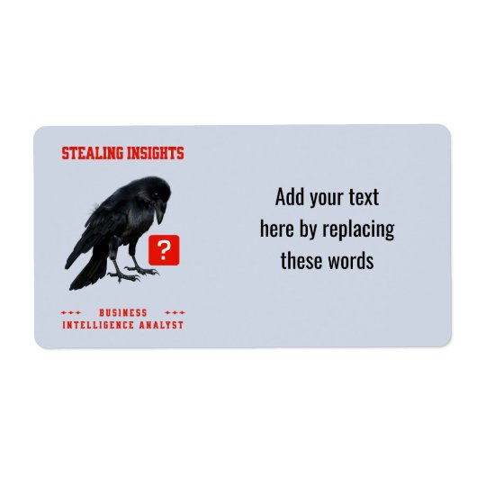 Crow Business Intelligence Analist Etiket (Voorkant)