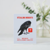 Crow Business Intelligence Analist Feestdagenkaart (Staand voorkant)