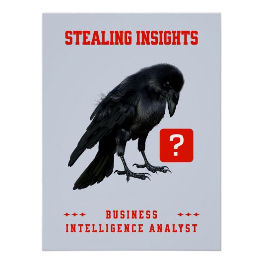 Crow Business Intelligence Analist Perfect Poster (Voorkant)