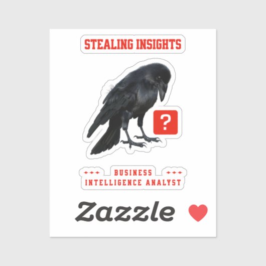 Crow Business Intelligence Analist Sticker (Vel)