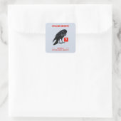 Crow Business Intelligence Analist Vierkante Sticker (Tas)