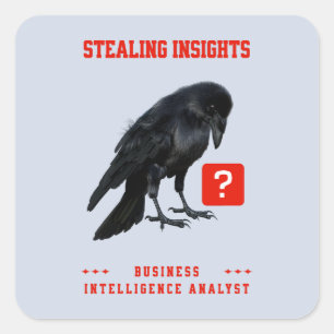 Crow Business Intelligence Analist Vierkante Sticker