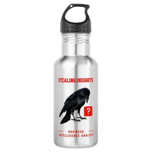 Crow Business Intelligence Analist Waterfles (Voorkant)