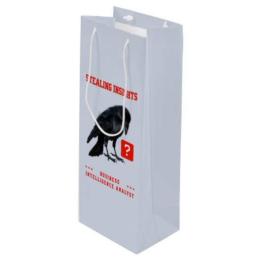 Crow Business Intelligence Analist Wijn Cadeautas (Voorkant Gekanteld)