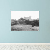 Crow Butte bij Ft. Robinson-foto Canvas Afdruk (Insitu (Houten vloer))