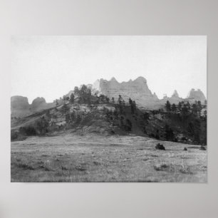Crow Butte bij Ft. Robinson-foto Poster