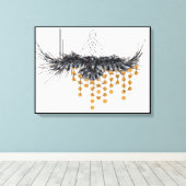 Crow Canvas Afdruk (Insitu (Houten vloer))