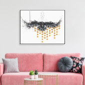 Crow Canvas Afdruk (Insitu (Woonkamer))