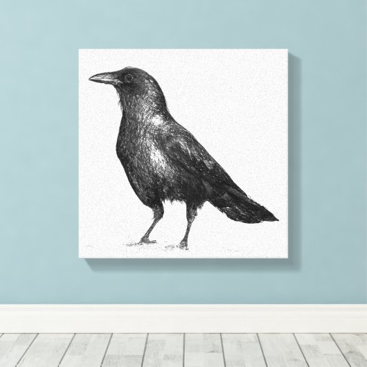 Crow Canvas Afdruk (Insitu (Houten vloer))