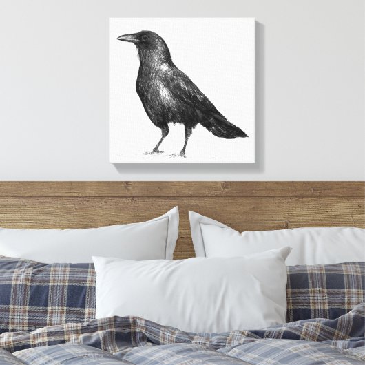 Crow Canvas Afdruk (Insitu (Slaapkamer))