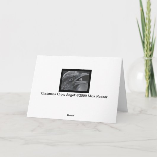 Crow Christmas Angel Kaart (Achterkant)