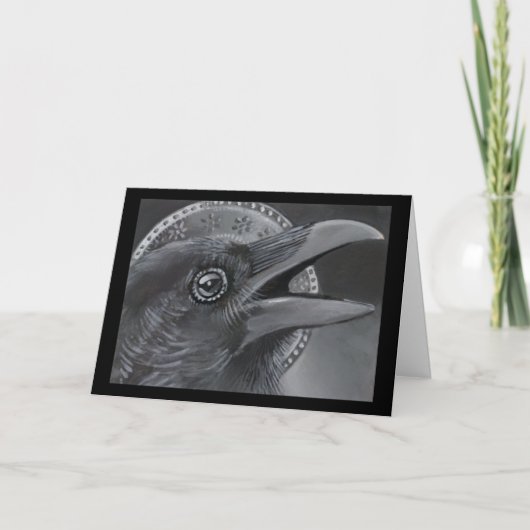 Crow Christmas Angel Kaart (Voorkant)