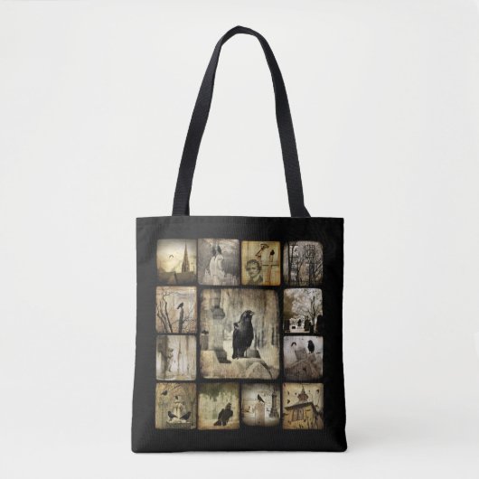 Crow Collage Art Tote Bag (Voorkant)