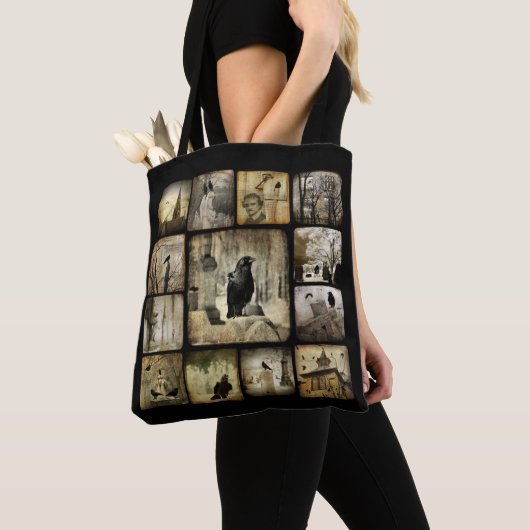 Crow Collage Art Tote Bag (Dichtbij)