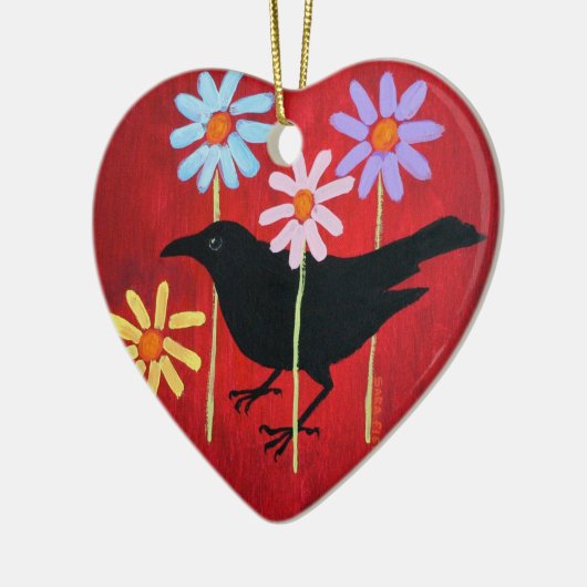 Crow & Daisies Ornament (Links)