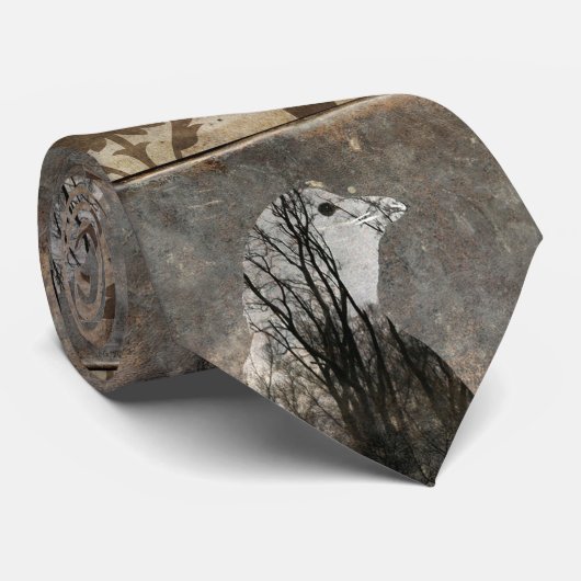 Crow Damask in  Stropdas (Opgerold)