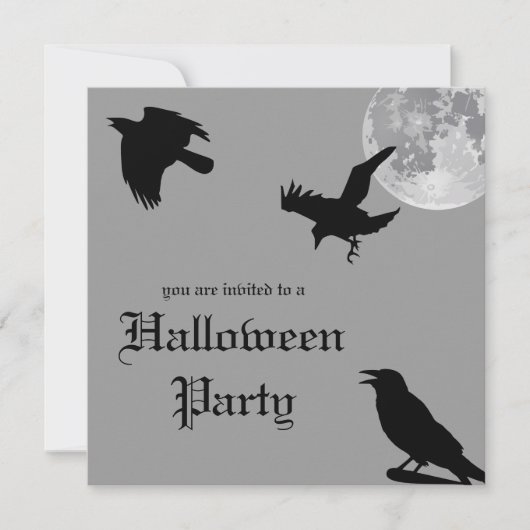 Crow Dance Halloween Party Invitation Kaart (Voorkant)