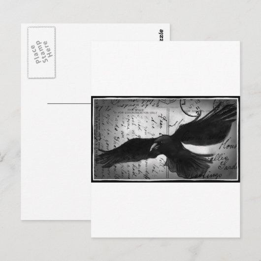 Crow deluxe briefkaart (Voorkant / Achterkant)