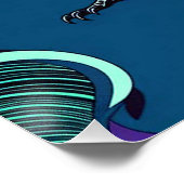 Crow Design Poster Muurkunst Paarse Blauw (Hoek)