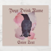 Crow Drink Label Sparkling Wijnetiket (Enkel label)