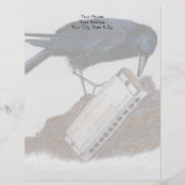 Crow en Harmonica Briefhoofd (Voorkant)