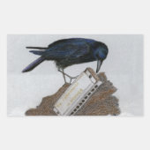 Crow en Harmonica Rechthoekige Sticker (Voorkant)