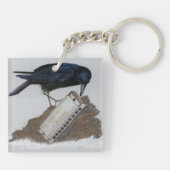 Crow en Harmonica Sleutelhanger (Achterkant)