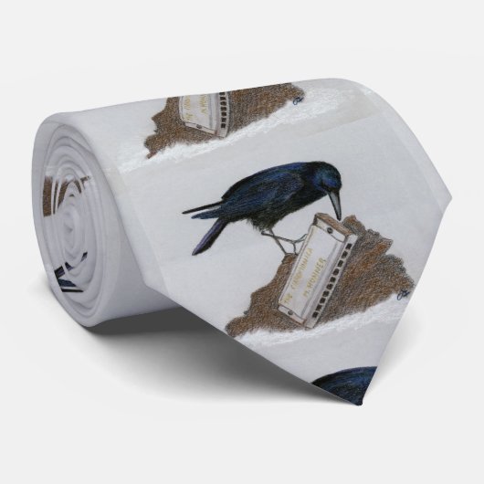 Crow en Harmonica Stropdas (Opgerold)